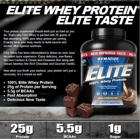 dymatize elite whey protein 100% integratore proteico a veloce rilascio arricchito con enzimi digestivi